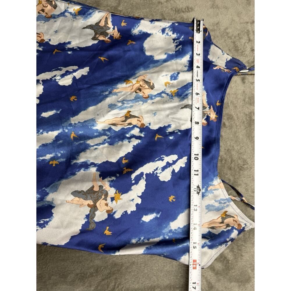 Reformation Freya Silk Dress Angel Cloud Print TAYLOR SWIFT Inspired - L - Picture 11 of 15
